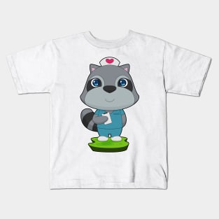 Racoon Nurse Notepad Kids T-Shirt